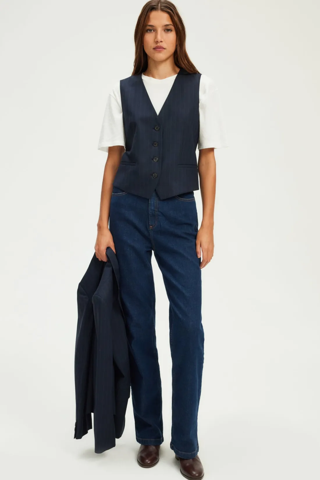 Pablo Gilet sans manche à rayures - MALVINA Marine Cheap
