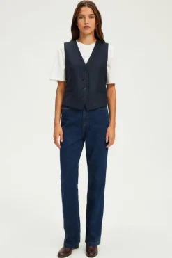 Pablo Gilet sans manche à rayures - MALVINA Marine Cheap