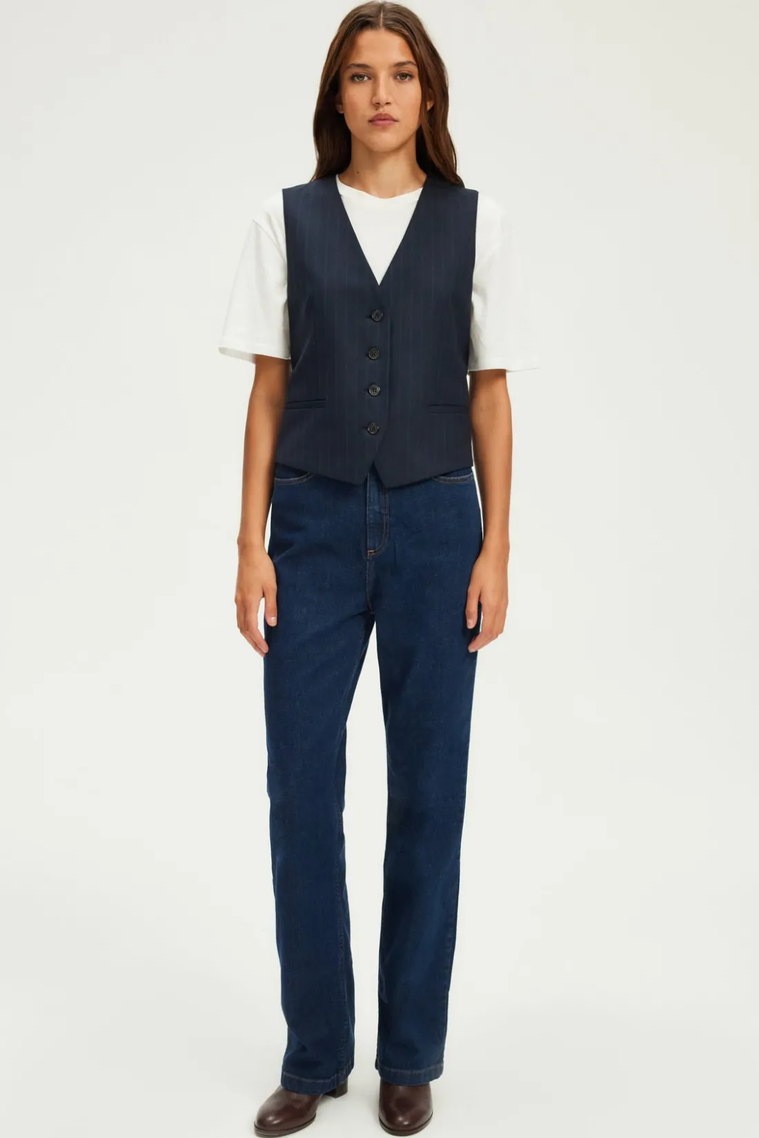 Pablo Gilet sans manche à rayures - MALVINA Marine Cheap