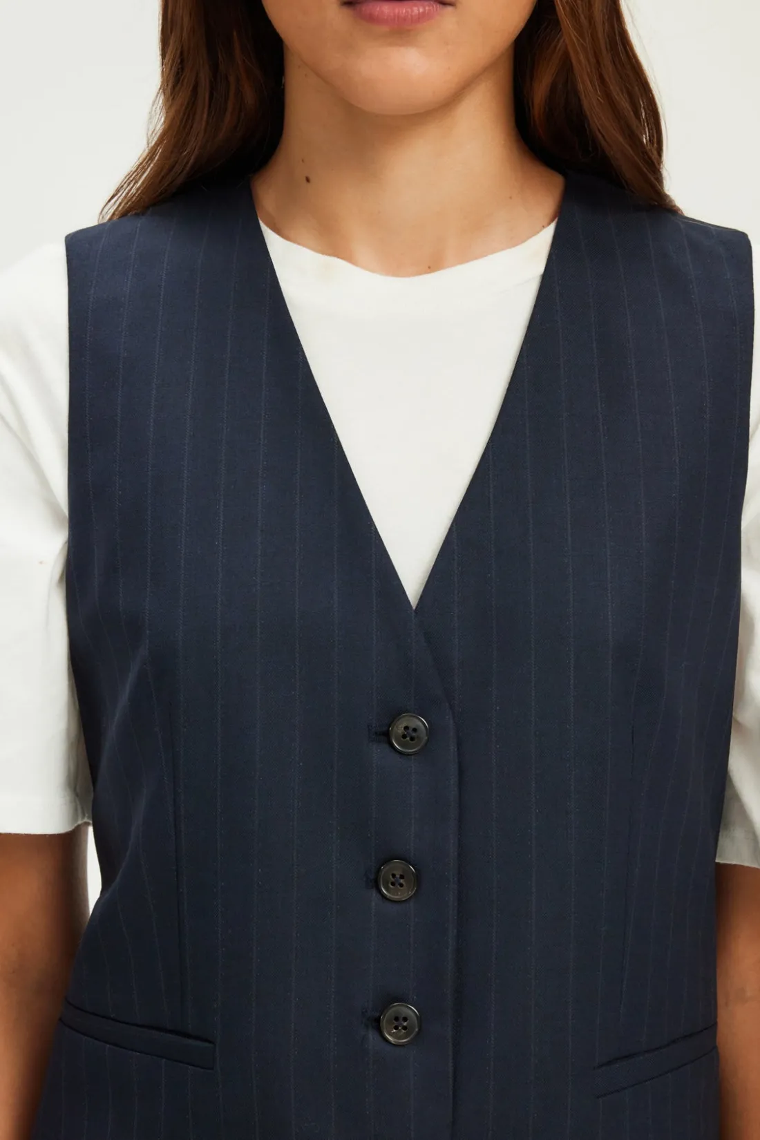 Pablo Gilet sans manche à rayures - MALVINA Marine Cheap