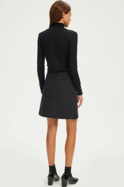 Pablo Jupe courte en tweed et lurex - CAMILLETTE Noir Outlet