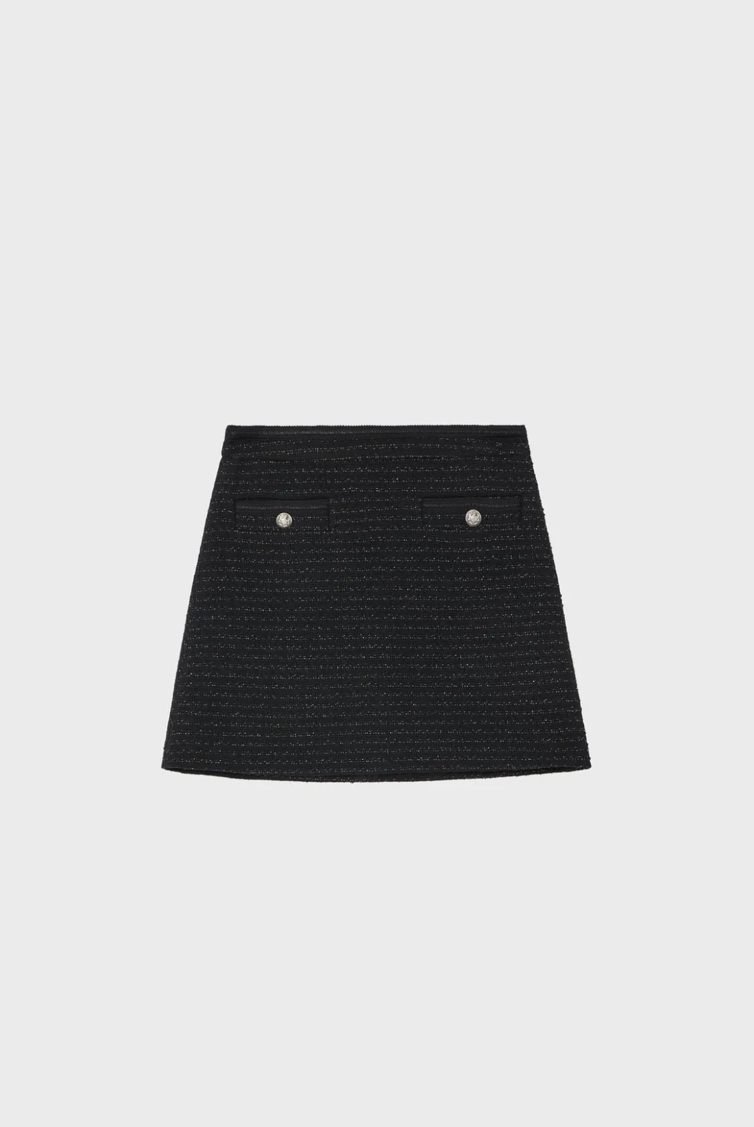 Pablo Jupe courte en tweed et lurex - CAMILLETTE Noir Outlet