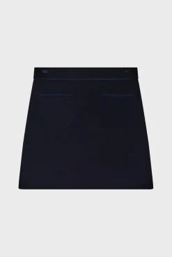 Pablo Jupe courte en velours lisse - CORENTINE Marine Best Sale