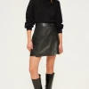 Pablo Jupe courte portefeuille en cuir - CARMINE Noir Outlet