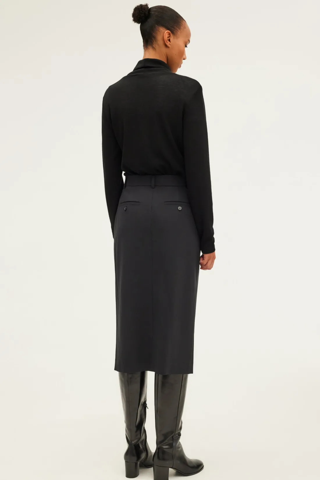Pablo Jupe droite de tailleur - CERINE Noir Cheap