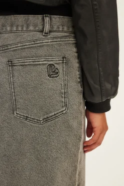 Pablo Jupe midi en denim - CLAUDIA anthracite Cheap