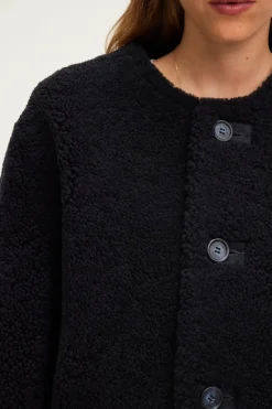 Pablo Manteau court réversible en peau lainée - LISON Marine Discount
