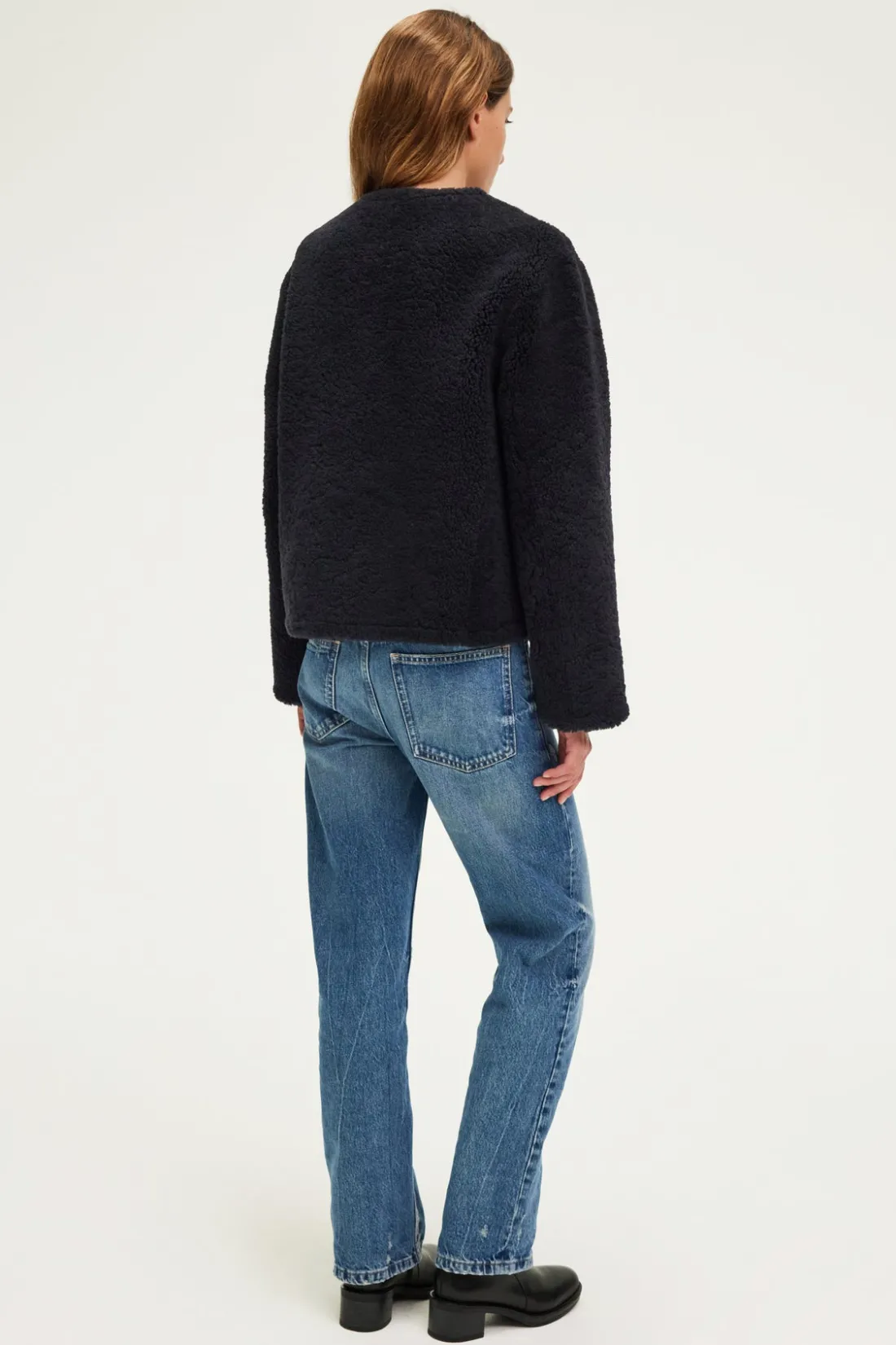 Pablo Manteau court réversible en peau lainée - LISON Marine Discount