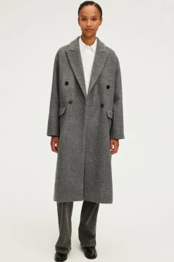 Pablo Manteau long à chevrons - LINE Grismoyen Cheap