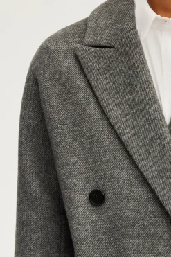 Pablo Manteau long à chevrons - LINE Grismoyen Cheap