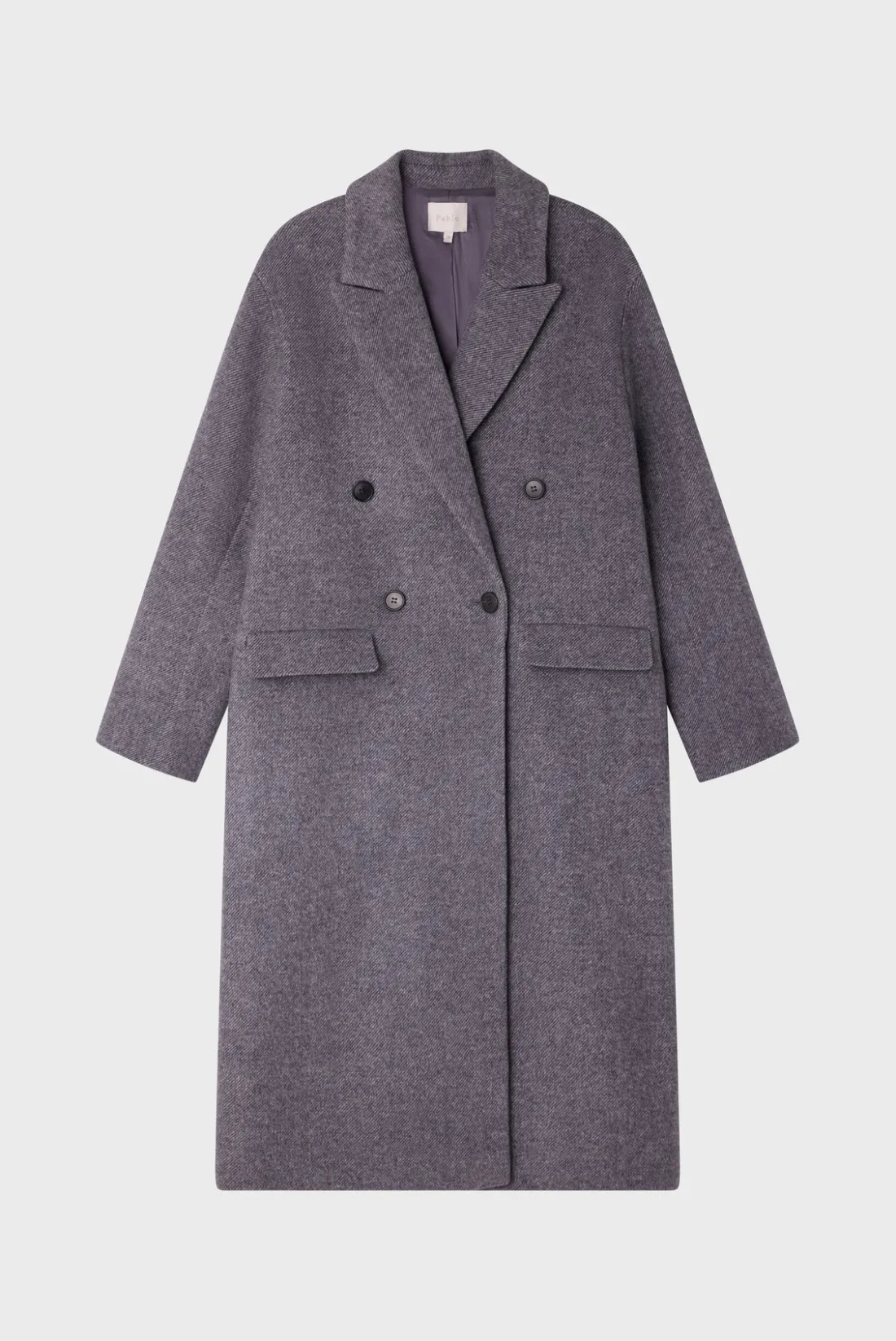Pablo Manteau long à chevrons - LINE Grismoyen Cheap