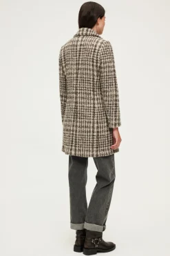 Pablo Manteau mi-long cintré à carreaux - LIVIE Cigare Online