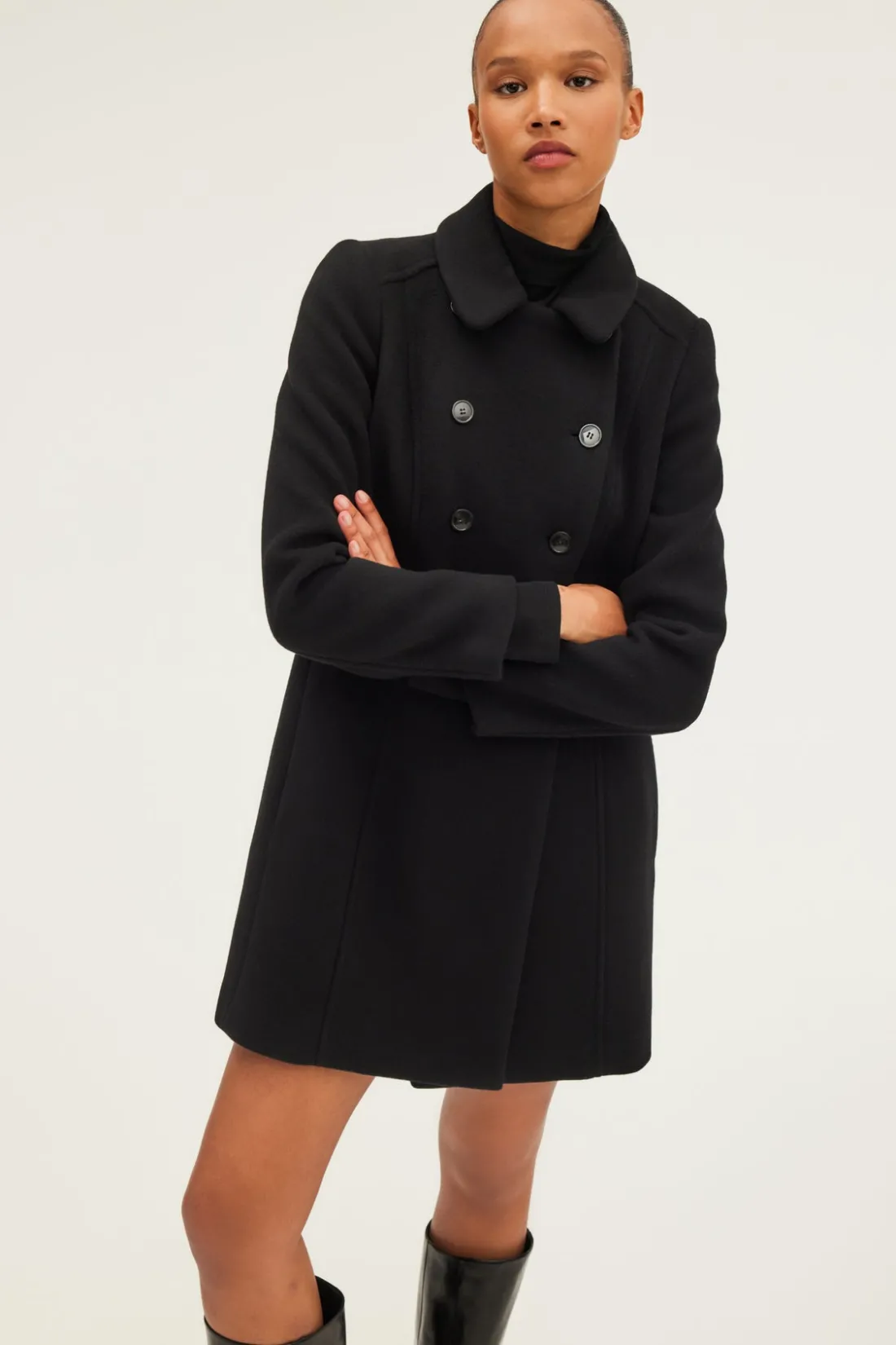 Pablo Manteau mi-long cintré - LIORA Noir Online