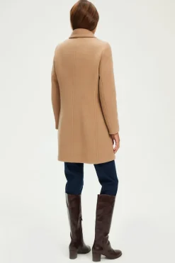 Pablo Manteau mi-long cintré - LIORA Camel Hot