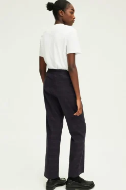 Pablo Pantalon carotte à carreaux - NOUHA Marron Store