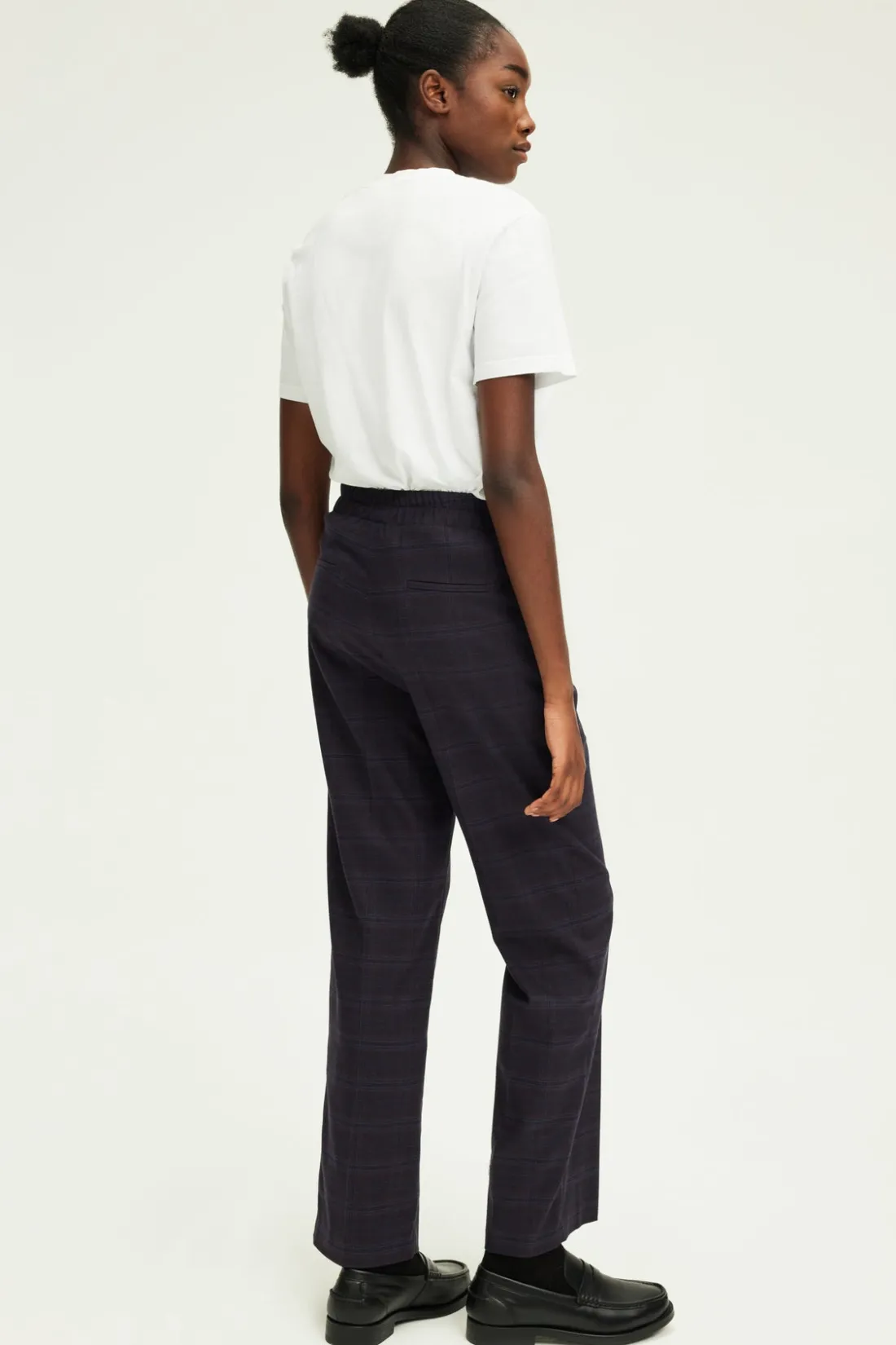 Pablo Pantalon carotte à carreaux - NOUHA Marron Store