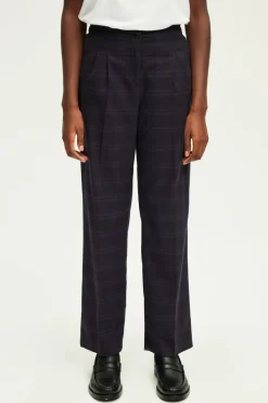 Pablo Pantalon carotte à carreaux - NOUHA Marron Store