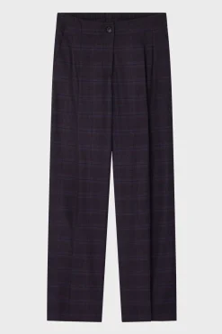 Pablo Pantalon carotte à carreaux - NOUHA Marron Store
