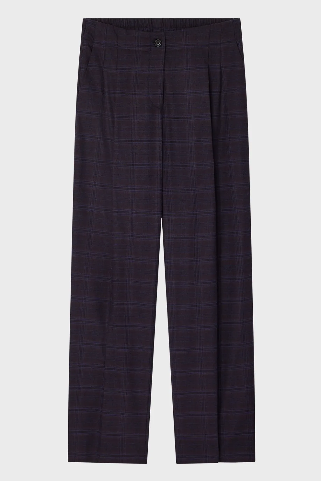 Pablo Pantalon carotte à carreaux - NOUHA Marron Store