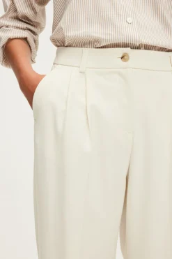 Pablo Pantalon carotte uni - NOUAILA Ecru Clearance