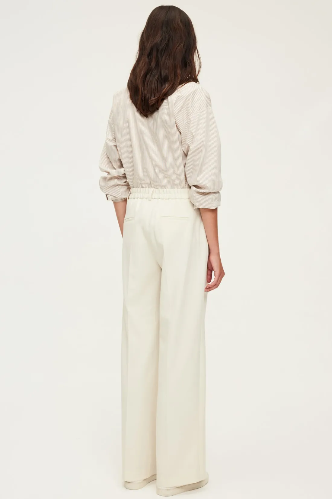 Pablo Pantalon carotte uni - NOUAILA Ecru Clearance