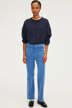 Pablo Pantalon droit en velours ciel - NANETTE Bleuciel Sale