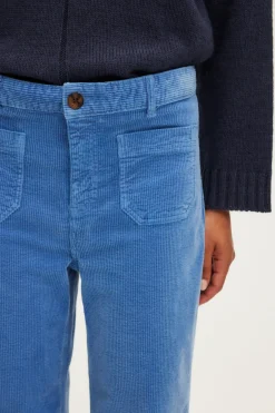 Pablo Pantalon droit en velours ciel - NANETTE Bleuciel Sale
