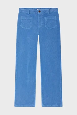 Pablo Pantalon droit en velours ciel - NANETTE Bleuciel Sale