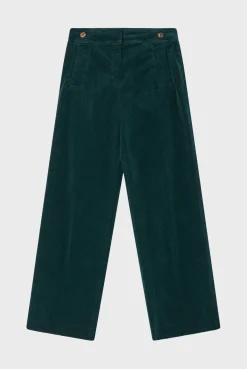 Pablo Pantalon flare en velours à côtes - NUR Vert Cheap