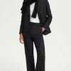 Pablo Pantalon large à boutons en strass - NADA Noir Flash Sale