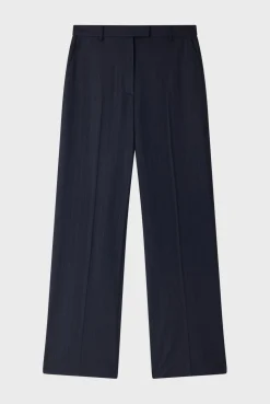 Pablo Pantalon large à fines rayures - NOLENE Marine Discount