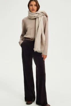 Pablo Pantalon large en velours lisse - NAIS Cinanon Fashion