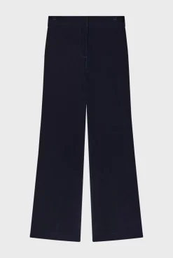 Pablo Pantalon large en velours lisse - NAIS Marine Outlet