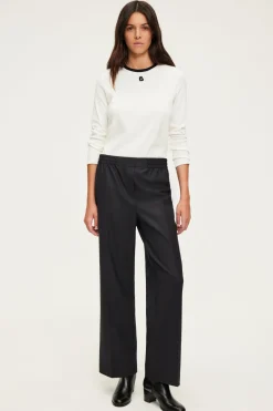 Pablo Pantalon large élastiqué - NAYELY Noir Discount