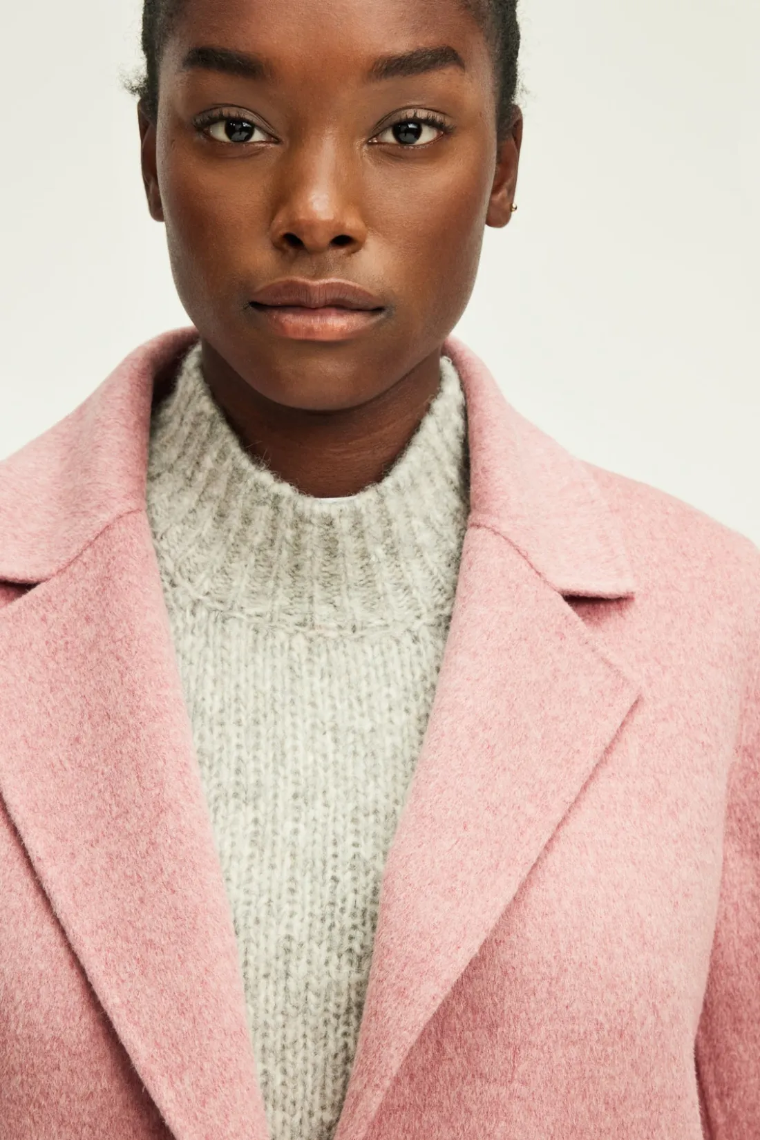 Pablo Pardessus en laine double face - LISSANDRE Rose Discount