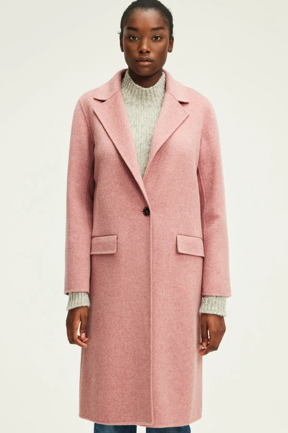 Pablo Pardessus en laine double face - LISSANDRE Rose Discount