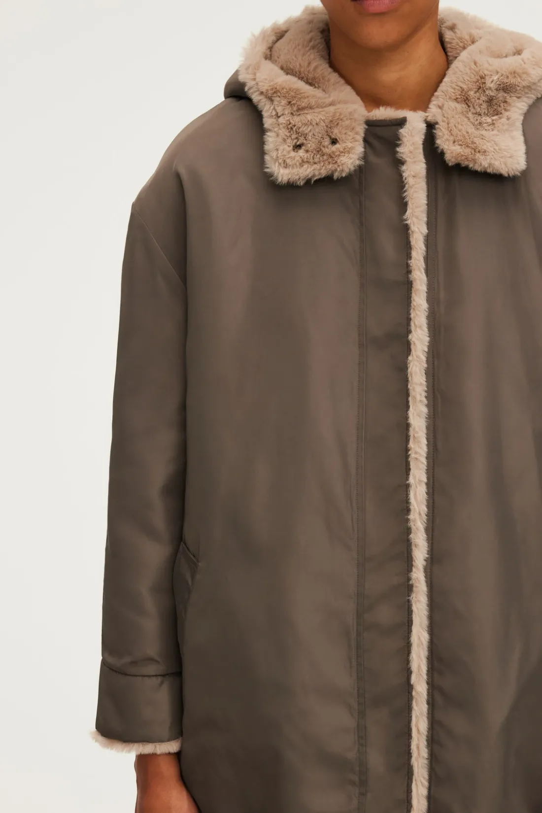 Pablo Parka réversible à capuche - LOUANE Kaki Best Sale