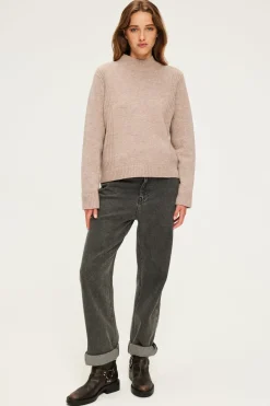 Pablo Pull à col montant en laine - JOVIE Beigerosé Sale