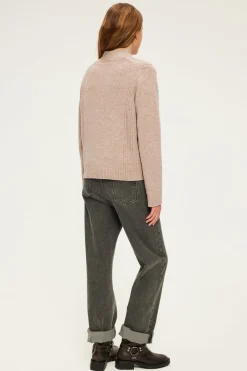 Pablo Pull à col montant en laine - JOVIE Beigerosé Sale