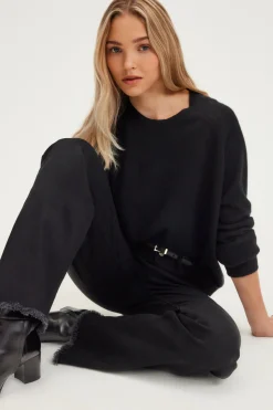 Pablo Pull col rond en cachemire - JULISSA Noir Outlet
