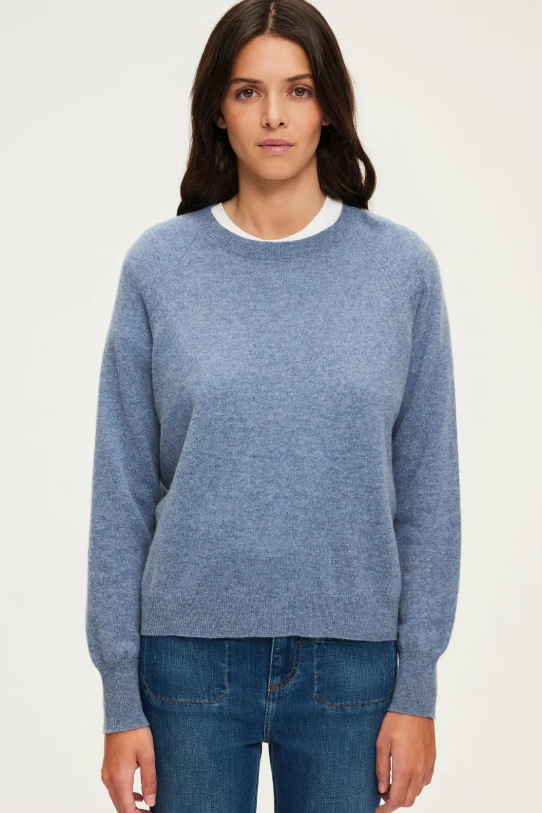 Pablo Pull col rond en cachemire - JULISSA Indigo Best Sale