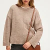 Pablo Pull col rond en laine mélangée beige - JOSSIA Beigerosé Cheap