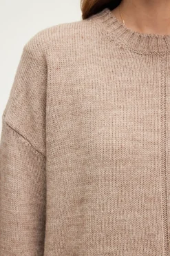Pablo Pull col rond en laine mélangée beige - JOSSIA Beigerosé Cheap
