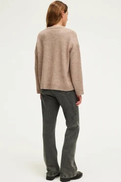 Pablo Pull col rond en laine mélangée beige - JOSSIA Beigerosé Cheap
