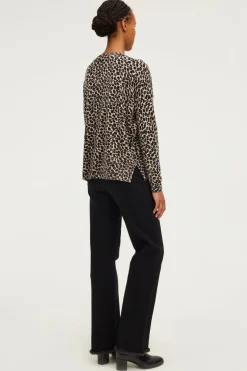 Pablo Pull col rond léopard - JACQUEMINE Beige Outlet