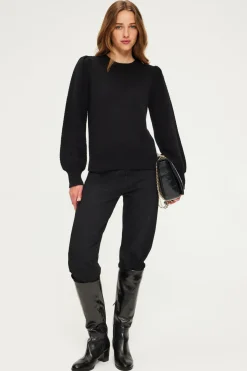 Pablo Pull en laine à manches ajourées - JANITA Noir Best Sale
