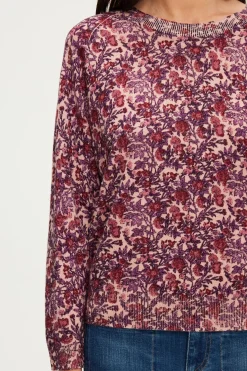 Pablo Pull fin à fleurs et lurex - JALYSSA Nude Best Sale