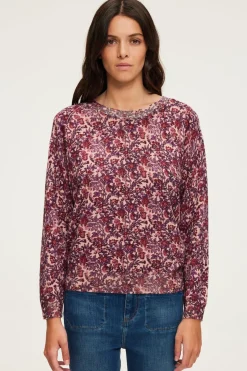 Pablo Pull fin à fleurs et lurex - JALYSSA Nude Best Sale