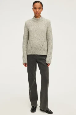 Pablo Pull épais à col montant - JETHIE GrisChiné Shop