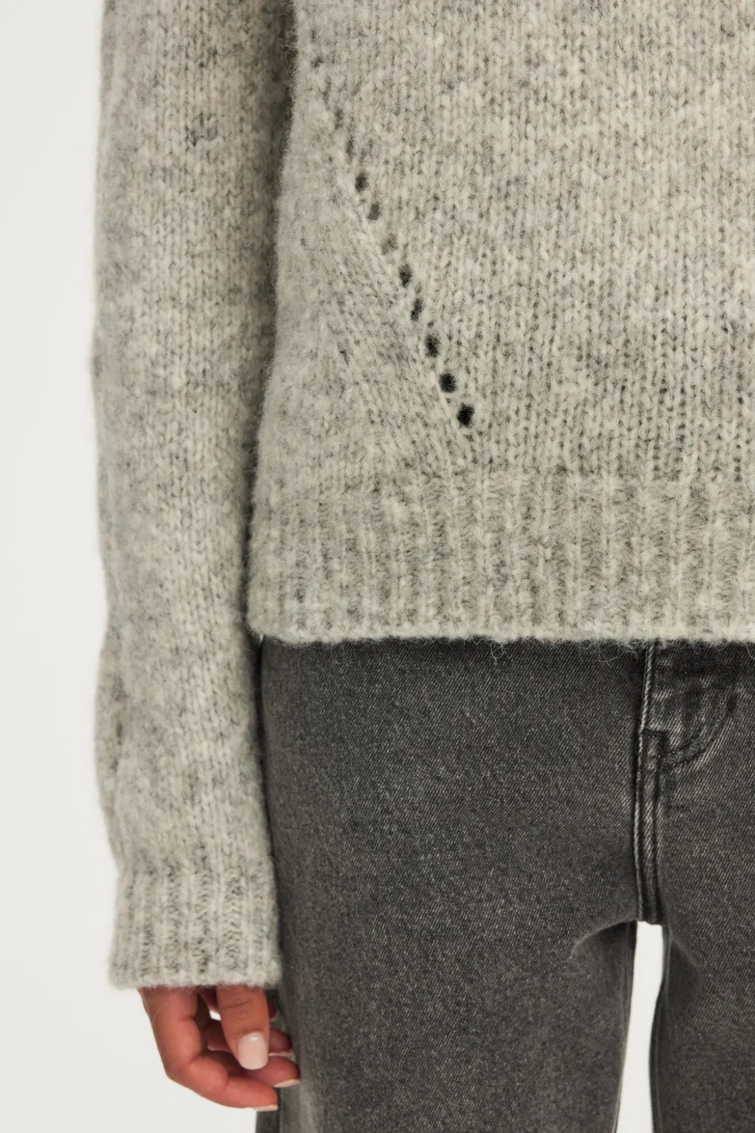 Pablo Pull épais à col montant - JETHIE GrisChiné Shop